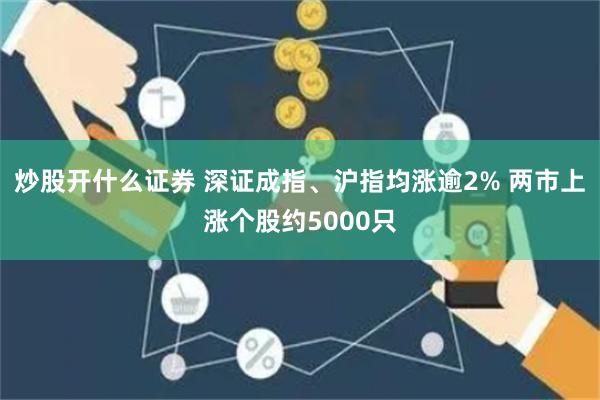 炒股开什么证券 深证成指、沪指均涨逾2% 两市上涨个股约5000只